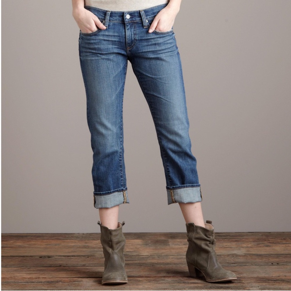 Ag Adriano Goldschmied Tomboy Crop Relaxed Straight Cropped Jeans Size 27. *EUC*